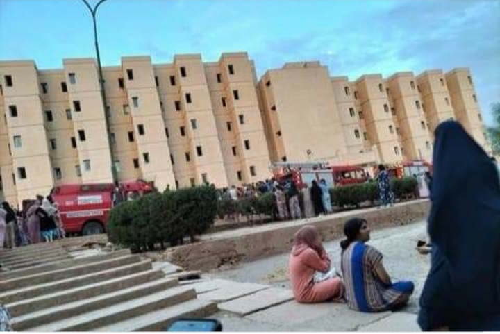 مدينة وجدة:حريق مهول بالحي الجامعي