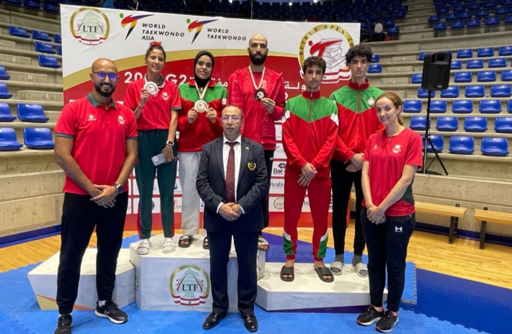 البطولة الدولية المفتوحة للتايكوندو (بيروت 2022): المنتخب المغربي يحرز ثلاث ميداليات منها ذهبية واحدة