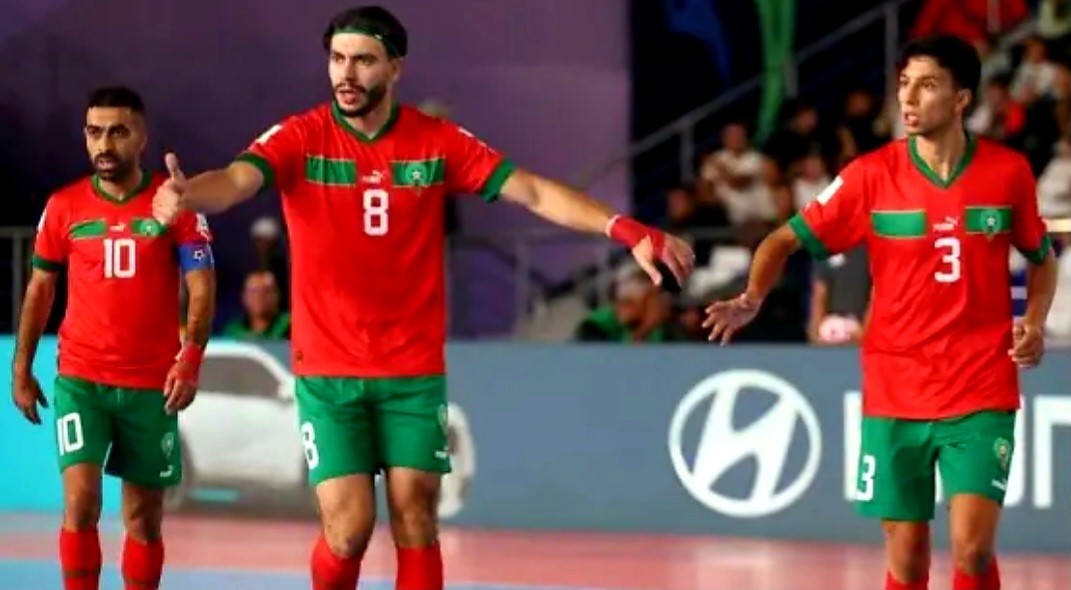 “المغرب يتأهل لربع نهائي كأس العالم لكرة القدم داخل القاعة بعد فوزه على إيران