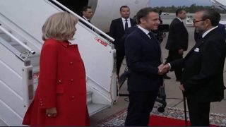 الملك محمد السادس يستقبل الرئيس الفرنسي إيمانويل ماكرون وحرمه بريجيت ماكرون في زيارة دولة للمملكة المغربية