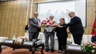 مكناس : حفل تنصيب الدكتور محمد قدوس عميد كلية العلوم القانونية و الإقتصادية و الإجتماعية التابعة لجامعة مولاي اسماعيل بحضور وفد رفيع المستوى