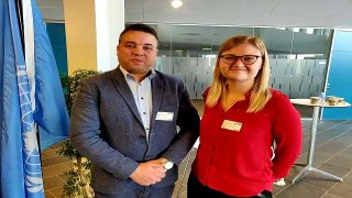 احمد الصغير شاب مغربي يتألّق في الدفاع عن القضية الوطنية في قلب العاصمة كوبنهاكن بالدنمارك