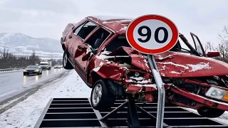 تركيا تعتمد سيارات محطمة حقيقية على الطرقات في حملة توعوية صادمة للحد من حوادث السير